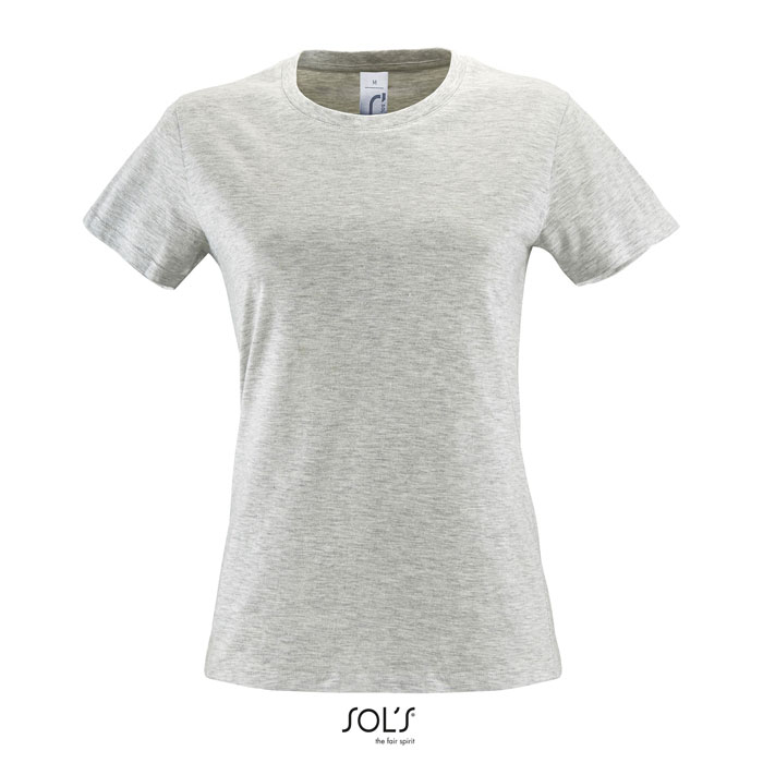 T-shirt promotionnel femme coton 150g - REGENT Blanc Chiné